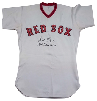 1974 Fred Lynn Minor League Game Used & Signed Pawtucket Red Sox Road Jersey (Sports Investors Authentication & Beckett)